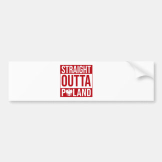 Rak Outta Poland Flagga Bumper Sticker Bildekal