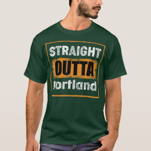 Rak Outta Portland Maine USA Retro Distress T Shirt