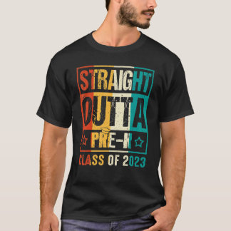 Rak Outta Pre K-klass på 2023 Studenten Retr T Shirt