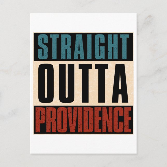 Rak outta Providence Rhode island RI Vykort (Framsida)
