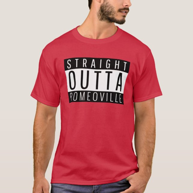 Rak Outta Romeoville Illinois Oversized T Shirt (Framsida)