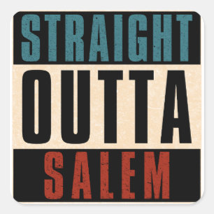 Rak Outta Salem Oregon OR Fyrkantigt Klistermärke