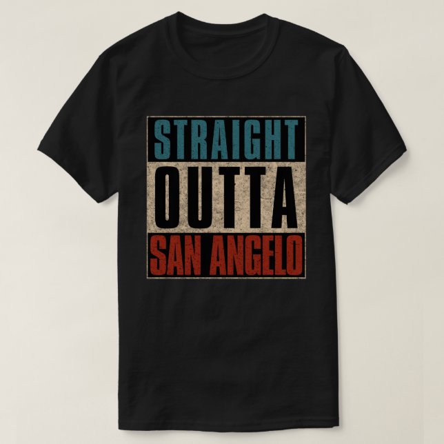 Rak Outta San Angelo Texas TX T Shirt (Design framsida)