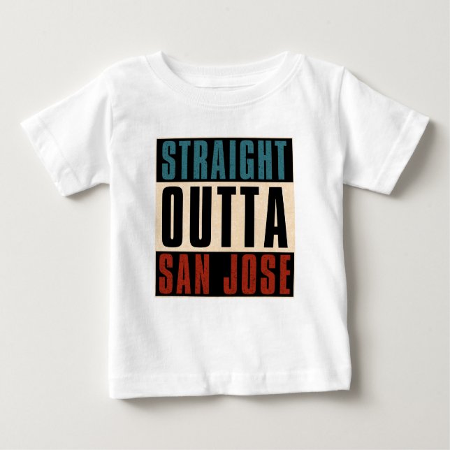Rak Outta San Jose California CA USA T Shirt (Framsida)