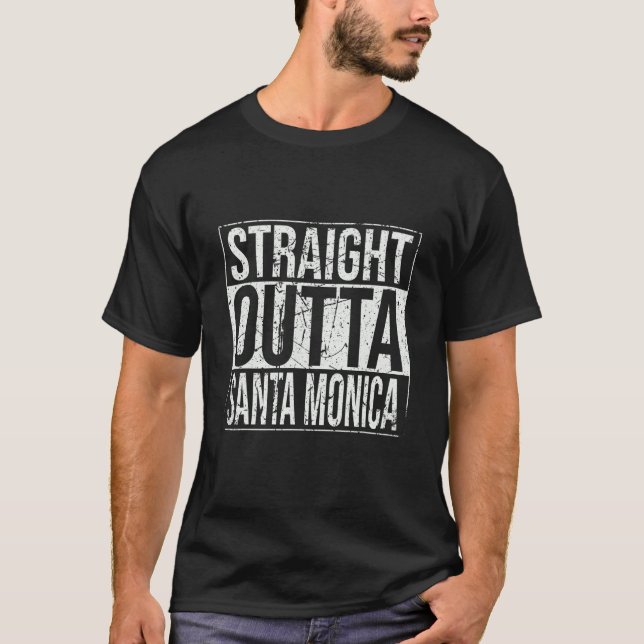 Rak Outta Santa Monica Vintage T Shirt (Framsida)