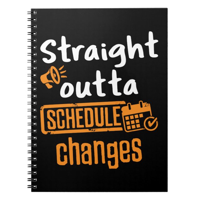 Rak Outta Schedule Changes School Adselor Anteckningsbok (Framsidan)