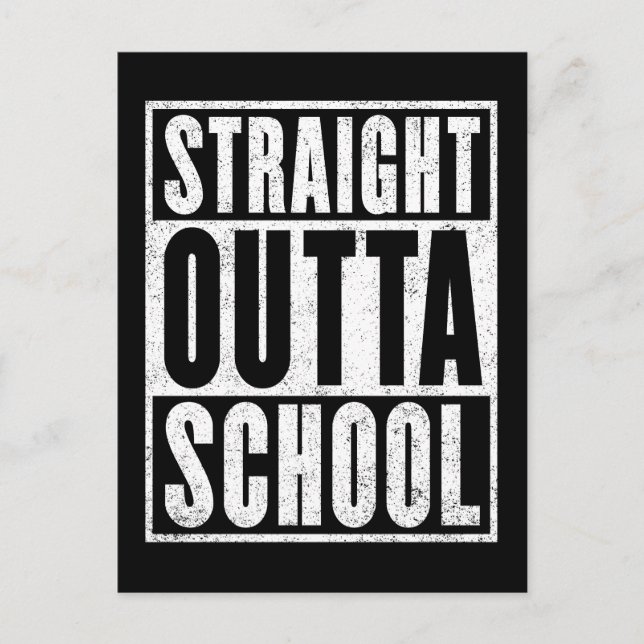 Rak Outta School (avskärmad version) Vykort (Framsida)