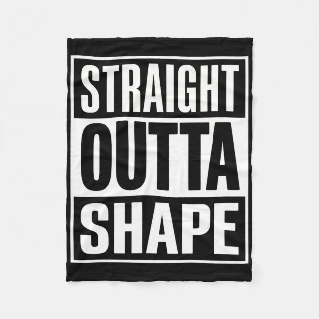 Rak Outta Shape - Lustigt arbetsgruppsuttryck har  Fleecefilt (Framsidan)