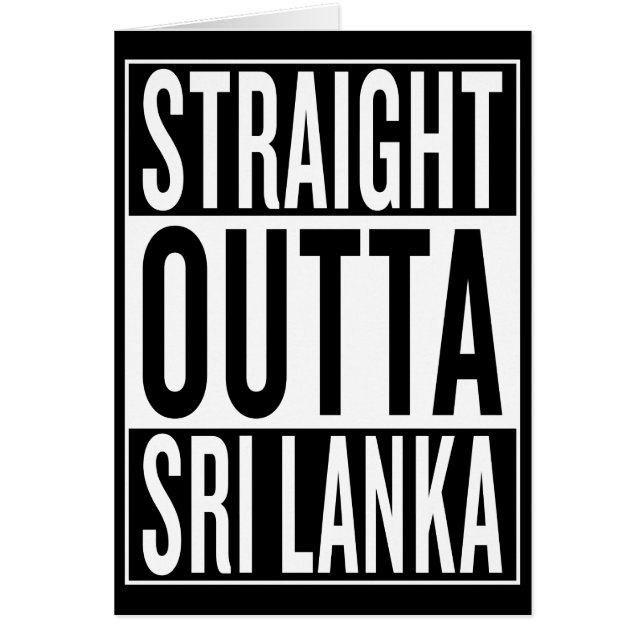rak outta Sri Lanka Hälsningskort (Framsidan)