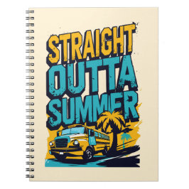 Rak Outta Summer - Retro Back to School Anteckningsbok