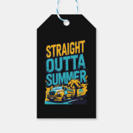 Rak Outta Summer - Retro Back to School Presentetikett