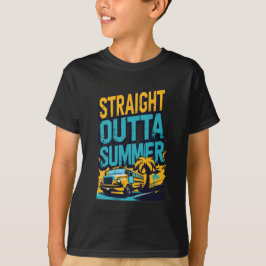 Rak Outta Summer - Retro Back to School T Shirt