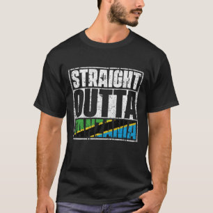Rak Outta Tanzania Flagga T Shirt