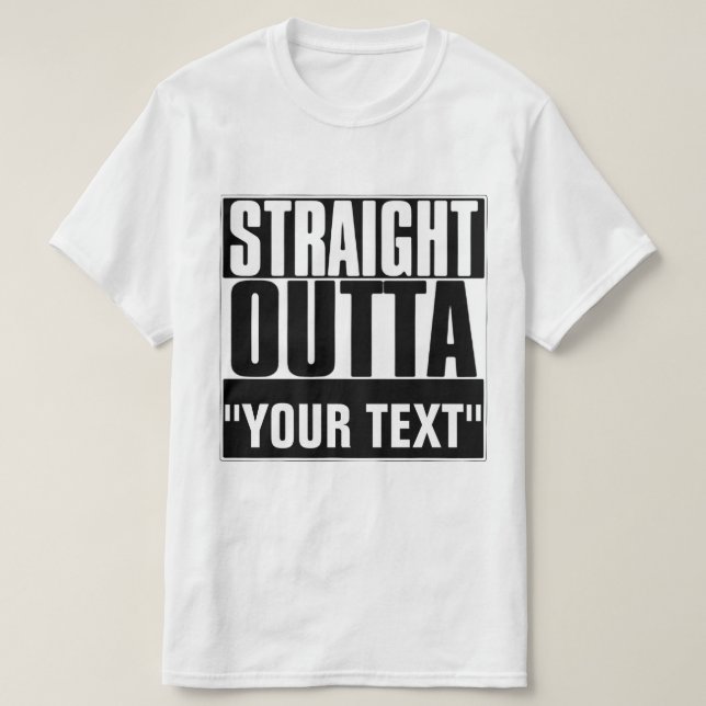 RAK OUTTA "TEXT" T-SHIRT (Design framsida)