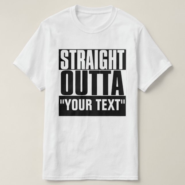 RAK OUTTA "TEXT" T-SHIRT (Design framsida)