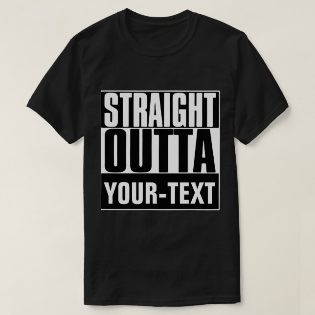 RAK OUTTA "TEXT" T-SHIRT (Design framsida)