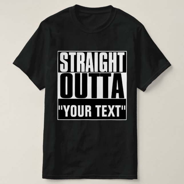 RAK OUTTA "TEXT" T-SHIRT (Design framsida)