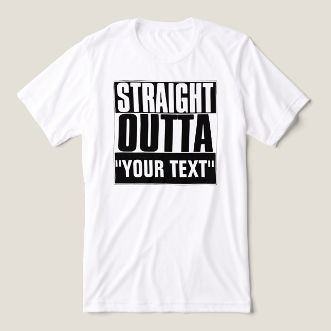 RAK OUTTA "TEXT" T-SHIRT (Design Framsida)