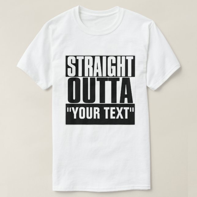 RAK OUTTA "TEXT" T-SHIRT (Design framsida)