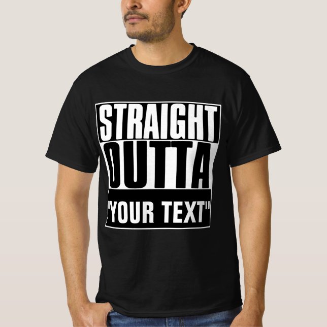 RAK OUTTA "TEXT" T-SHIRT (Framsida)