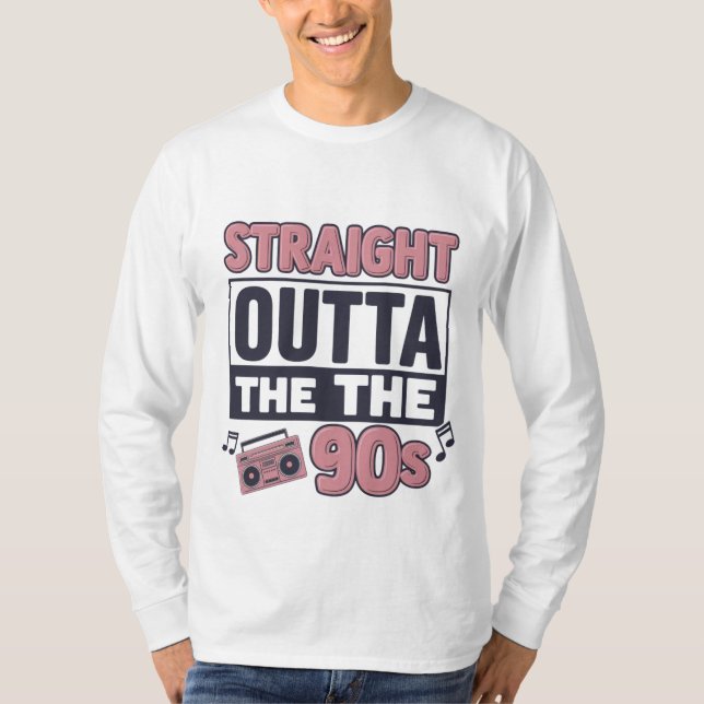 "Rak Outta the 90s" Nostalgia T Shirt (Framsida)