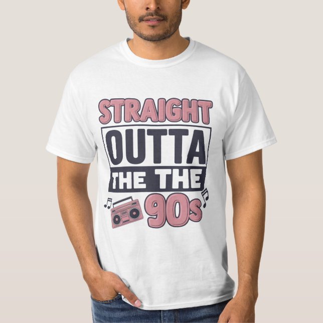 "Rak Outta the 90s" Nostalgia T Shirt (Framsida)