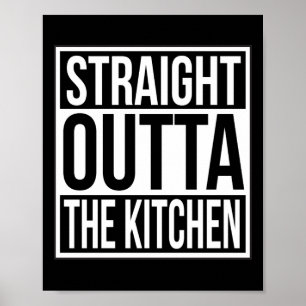 Rak Outta the Kitchen Funny Foodie Say Poster