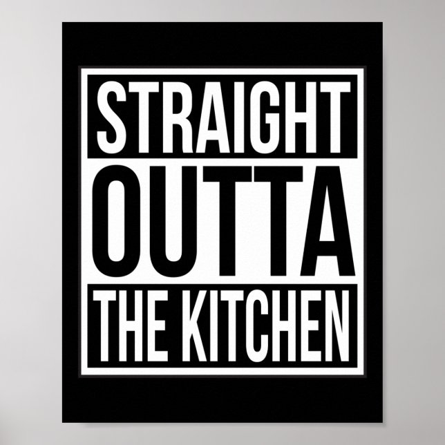 Rak Outta the Kitchen Funny Foodie Say Poster (Framsidan)