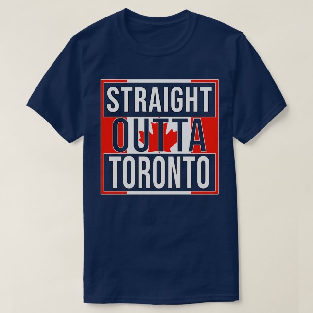 Rak Outta Toronto Design Gift for Ontario Wit T Shirt (Design framsida)