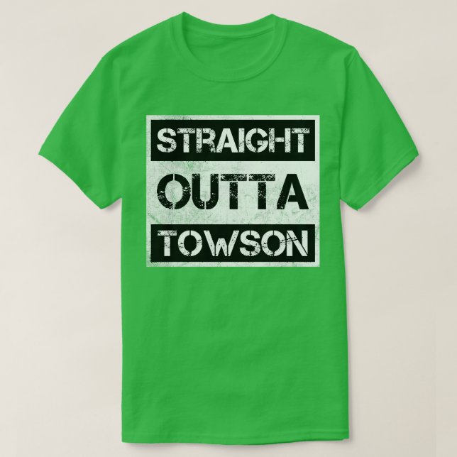 Rak Outta Towson Maryland Vintage Distress T Shirt (Design framsida)