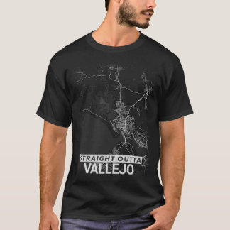 Rak Outta Vallejo stadskarta (det STORA TRYCKET) T Shirt