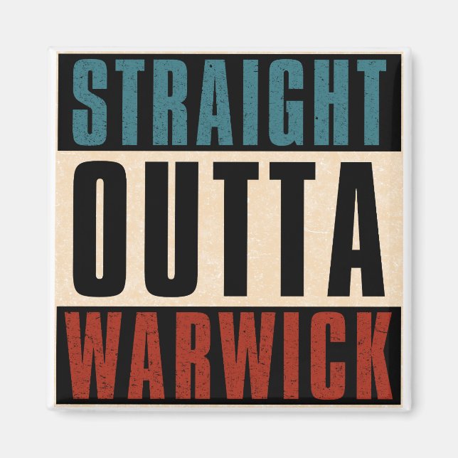 Rak Outta Warwick Rhode island RI Magnet (Framsidan)