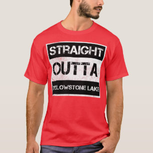 Rak Outta Yellowstone Sjö Vintage Distress T Shirt