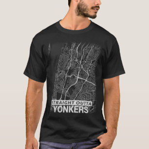 Rak Outta Yonkers stadskarta (det STORA TRYCKET) T Shirt