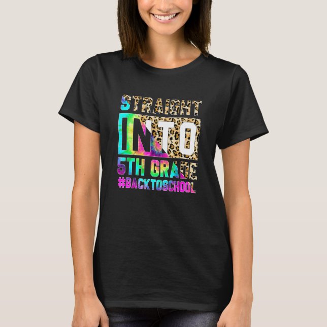 Rak Outtaliga 5:e Klass-läraren Studenter tillbaka T Shirt (Framsida)