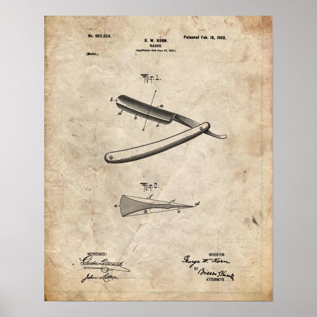 Rak Razor Patent Poster (Framsidan)