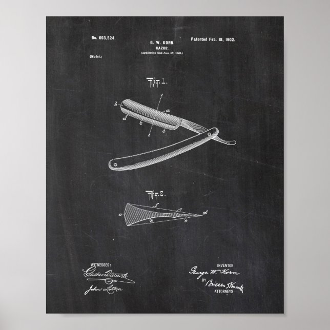 Rak Razor Patent Poster (Framsidan)