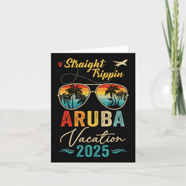 Rak resa Aruba 2025 Familjens sommarlov Kort (Framsida)
