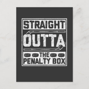 Rak straffruta för Outta Ice Hockey Player Vykort