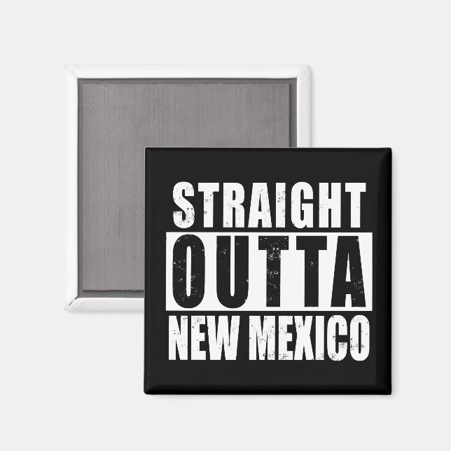 Rak text från New Mexico-ordkonst Magnet (Front/Back)