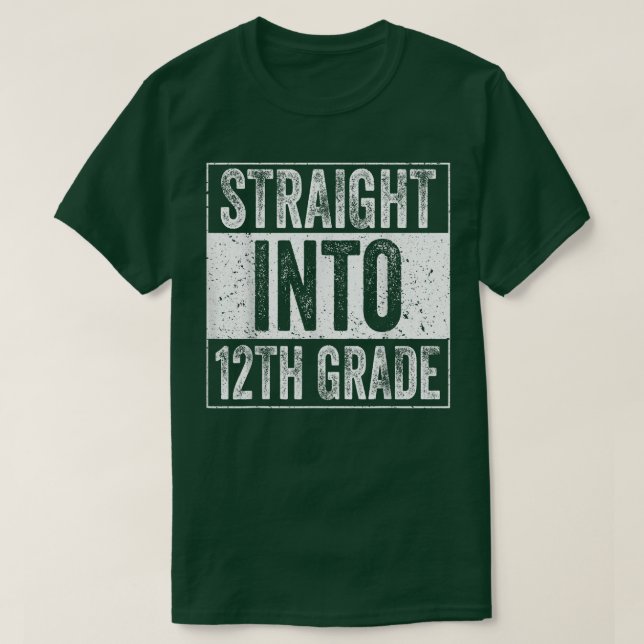 Rak till 12:e Klass Back to school tolfte GR T Shirt (Design framsida)