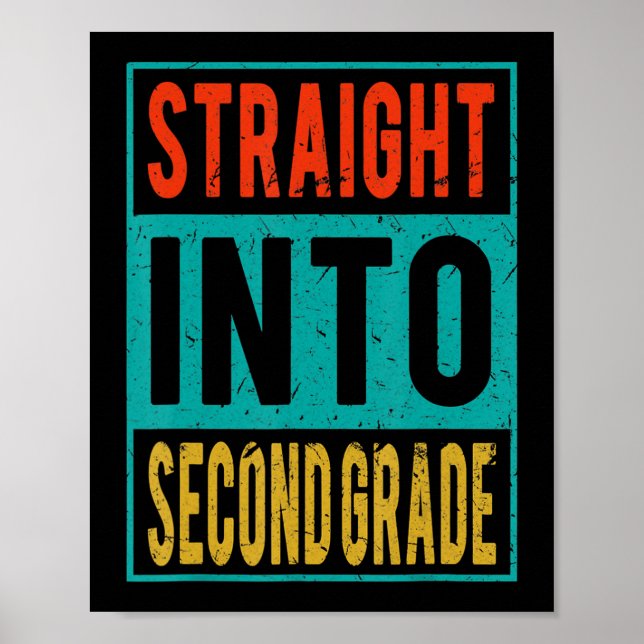 Rak till andra Klass Back to school andra Grad Poster (Framsidan)