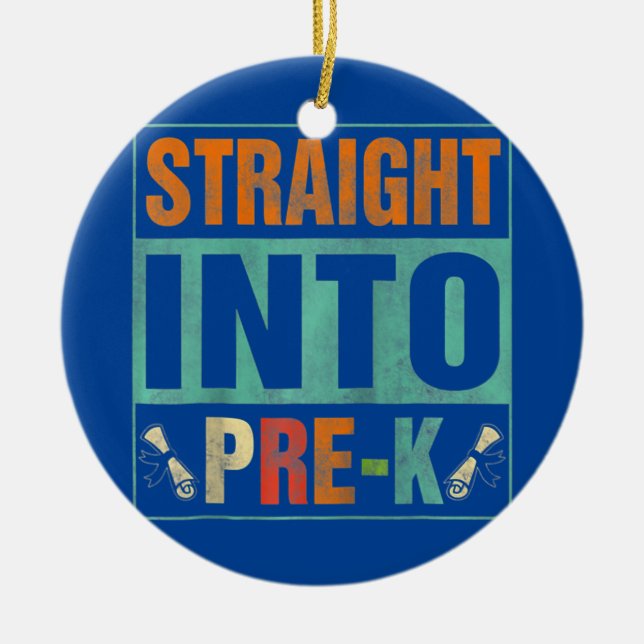 Rak till Back to school Lärare i förK Julgransprydnad Keramik (Framsidan)