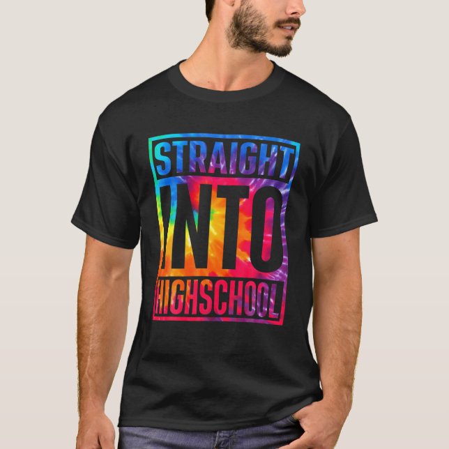 Rak till högstadietid första dagen t shirt (Framsida)