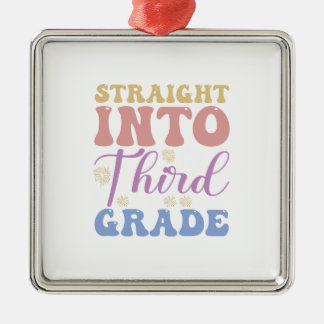 Rak till lärare i tredje Klass Julgransprydnad Metall