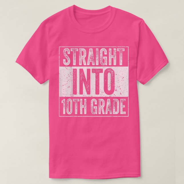 Rak till tionde Klass-Back to school tionde Grad T Shirt (Design framsida)