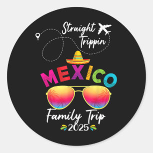 Rak Trippi i Mexico Family Vacation Cancun 2025 Runt Klistermärke