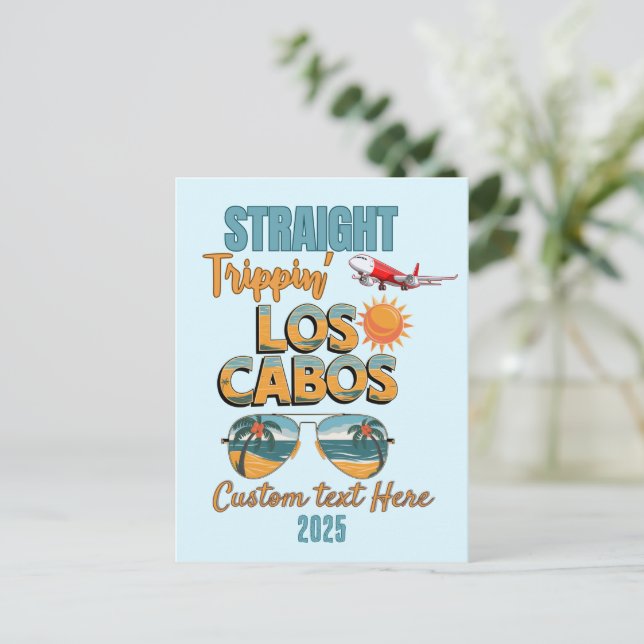 Rak Trippin'Los Cabos 2025 Roligt Vacation Vykort (Stående Fram)