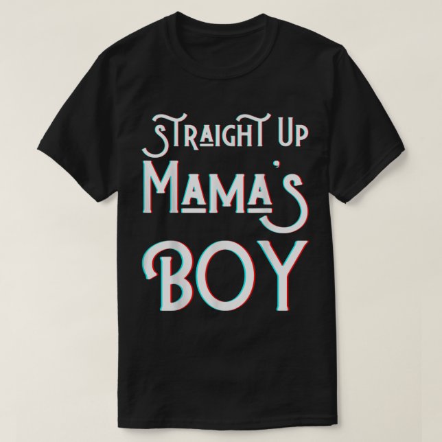 Rak upp Mamma Boy Mamma Favorite Twin Funny Mam T Shirt (Design framsida)