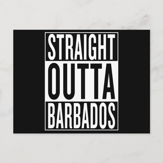 rak ut Barbados Vykort (Framsida)